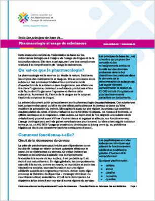 Pharmacologie et usage de substances (Série Les principes de base de…)