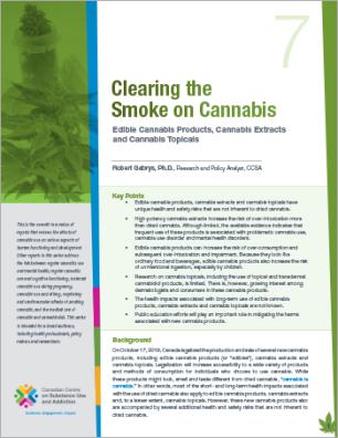 Clearing the Smoke on Cannabis: Edible Cannabis, Cannabis Extracts and Cannabis Topicals