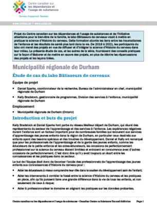 Municipalité régionale de Durham : étude de cas du labo Bâtisseurs de cerveaux