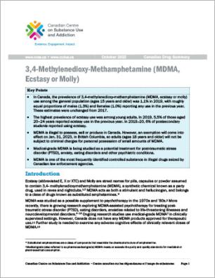 MDMA Ecstasy Drug Summary 2022