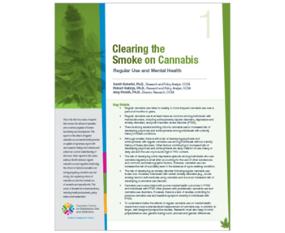 Clearing the Smoke on Cannabis: Regular Use and Mental Health