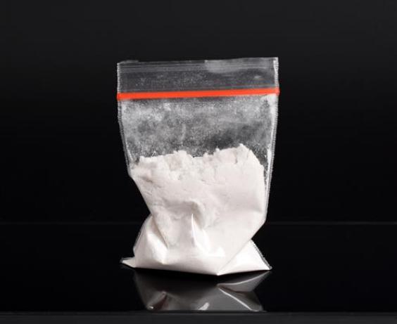 Cocaine in plastic packet
